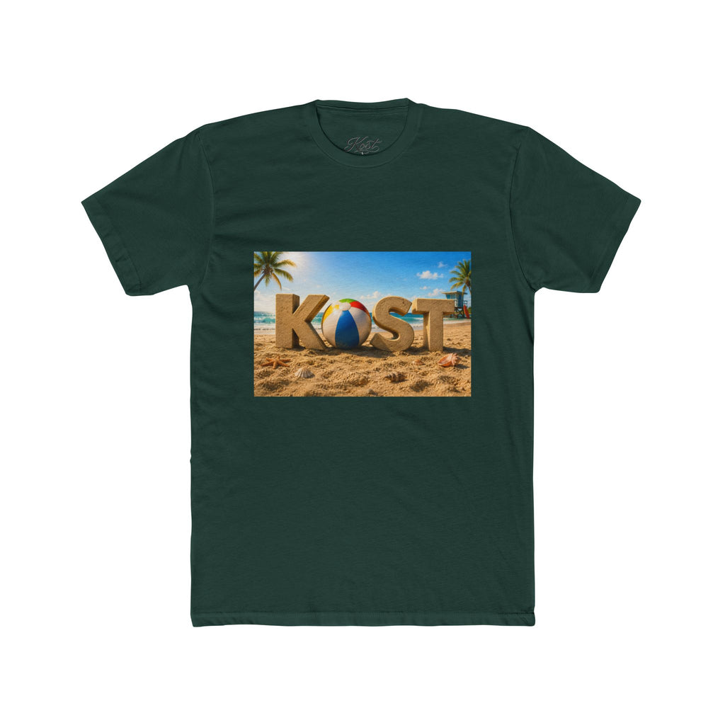 Coastal Beach Tee — 'KOST' Sand & Surf Graphic T-Shirt