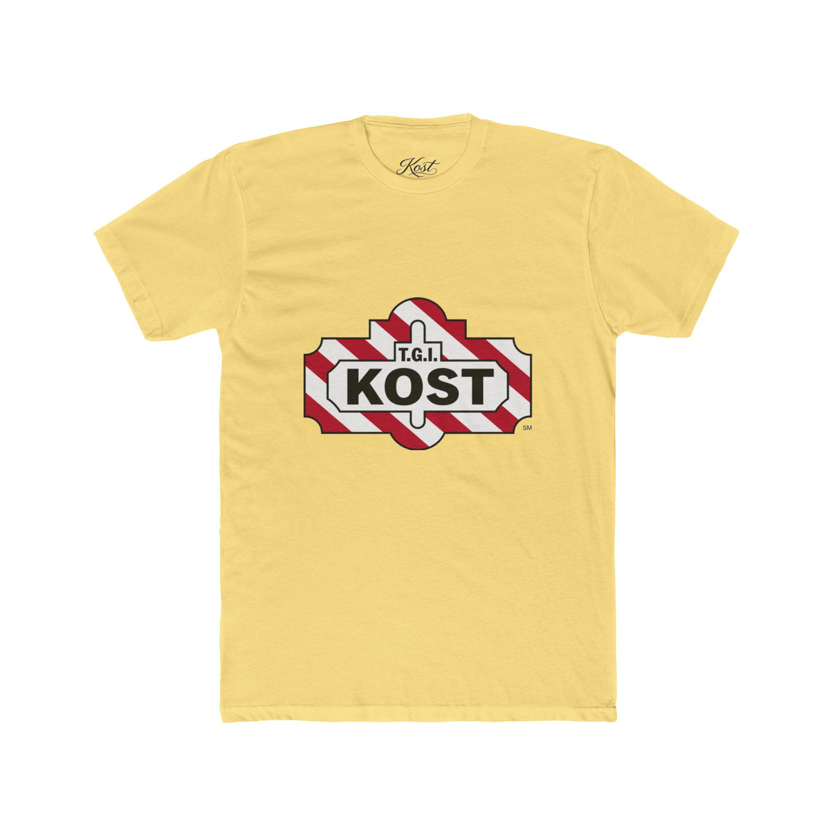 KOST Logo Tee — Retro Candy-Stripe Graphic T-Shirt