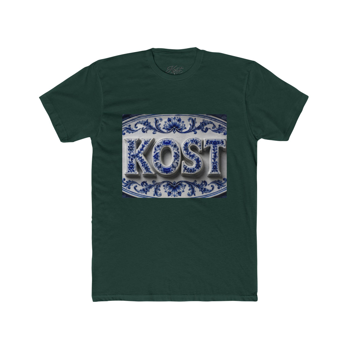 KOSTI Blue Ornamental Graphic T-Shirt