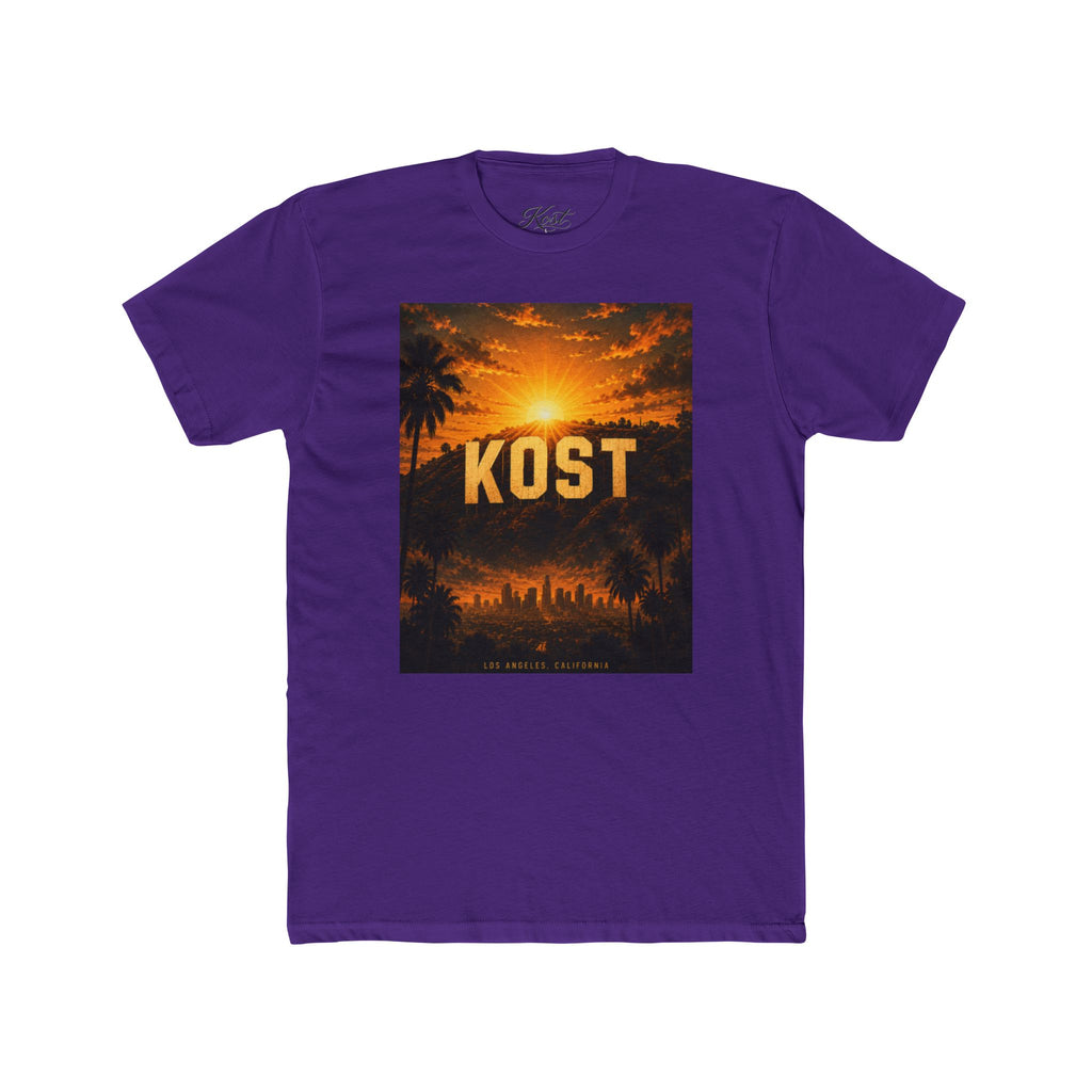 KOST Sunset Graphic Tee — Retro Palm Tree Cityscape T-Shirt