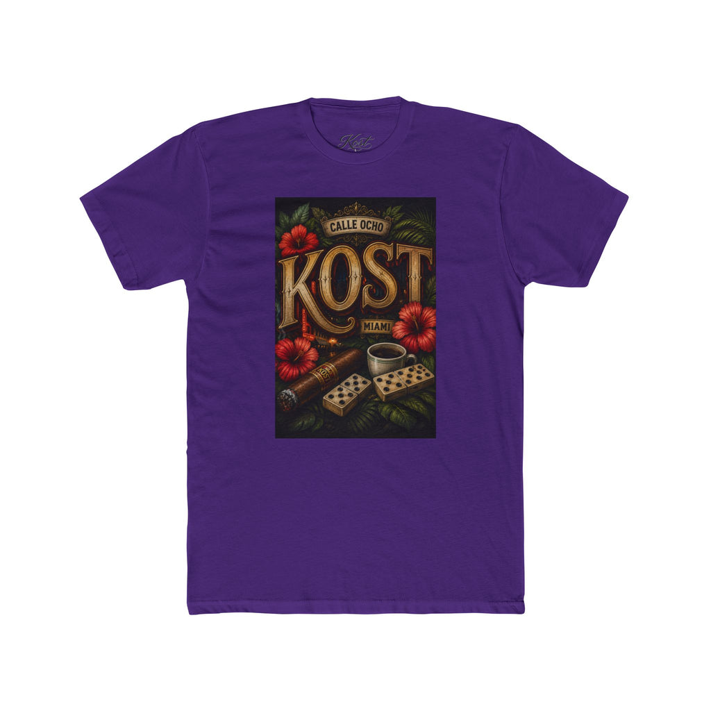 KOST Dice & Hibiscus Retro Tee — Vintage Gaming Floral Graphic T-Shirt