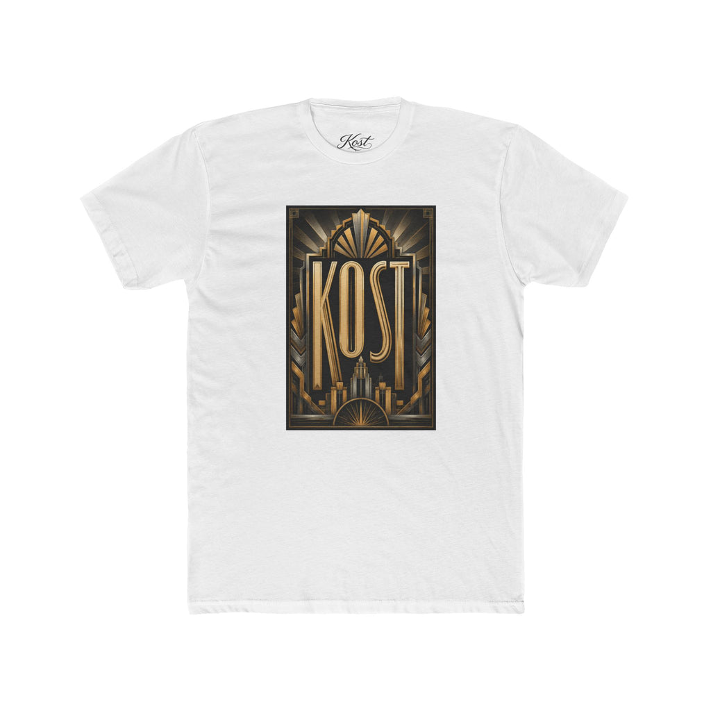 KOST Art Deco Graphic Tee — Vintage Gold Logo T-Shirt