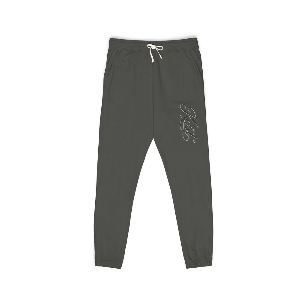 Embroidered 'Nice' Fleece Sweatpants – Soft Garment-Dyed Joggers