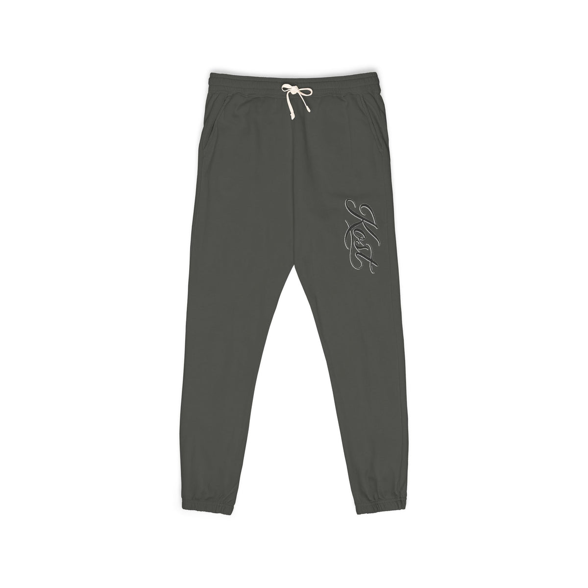 Embroidered 'Nice' Fleece Sweatpants – Soft Garment-Dyed Joggers