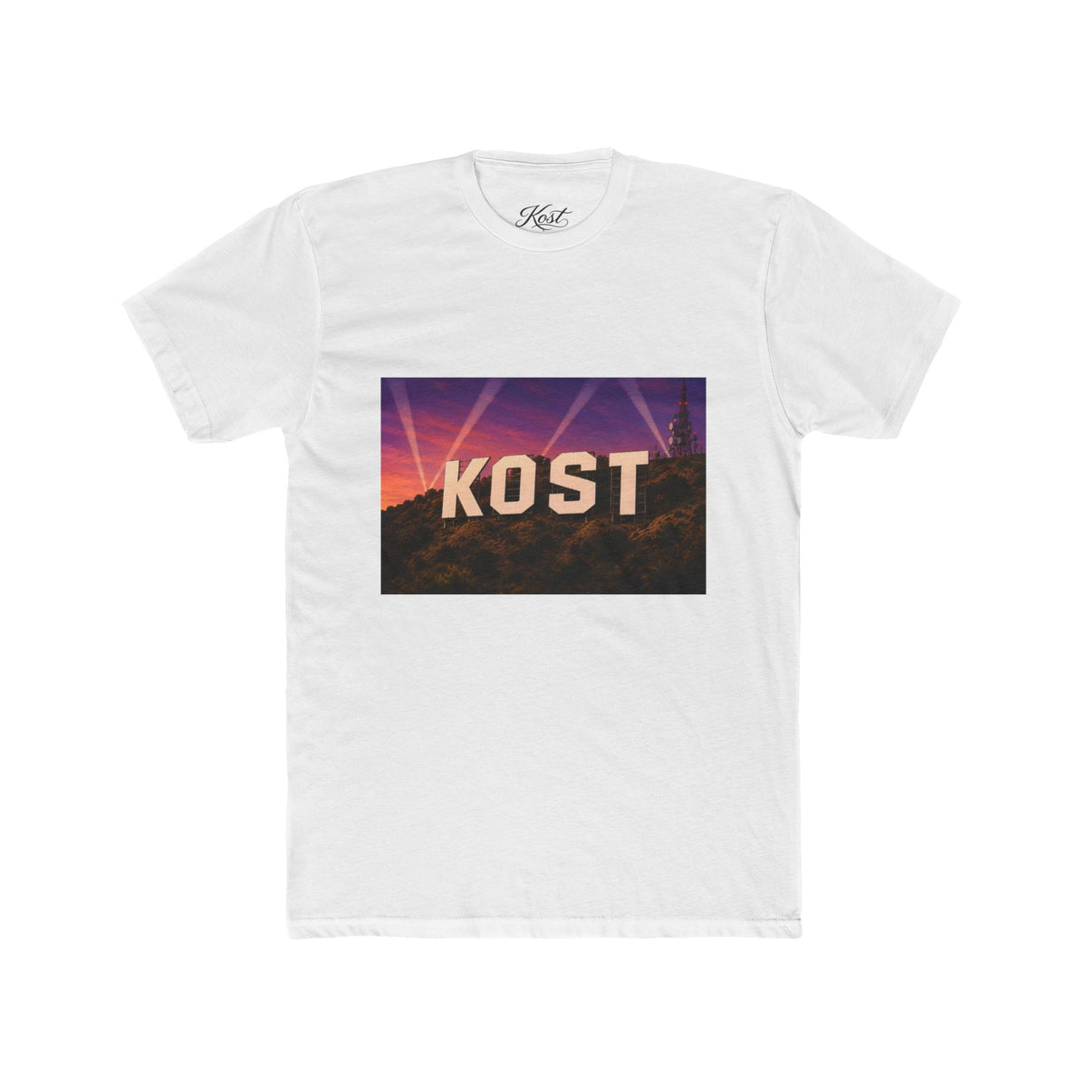 KOST Hollywood Sign Tee — Retro Sunset Graphic T-Shirt
