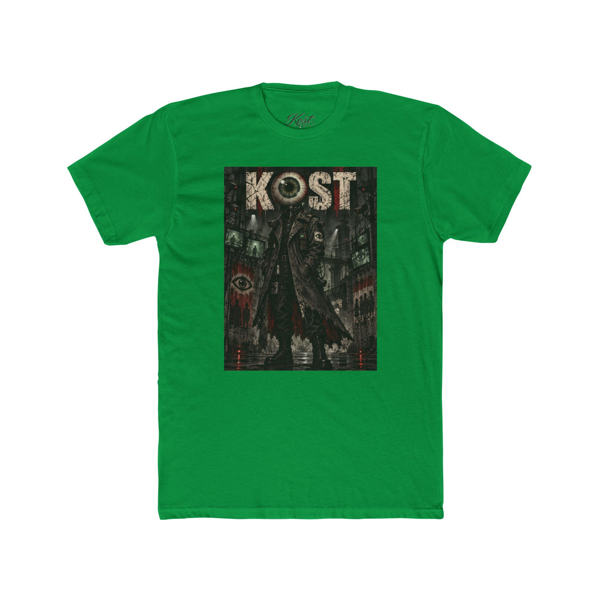 KOST Gothic Black Art Tee — Dark Vintage Band-Style Graphic T-Shirt