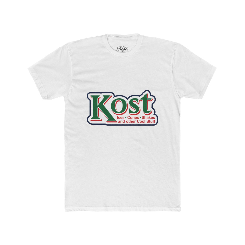 Kost Logo Crew T-Shirt — Retro Grocery Style Graphic Tee