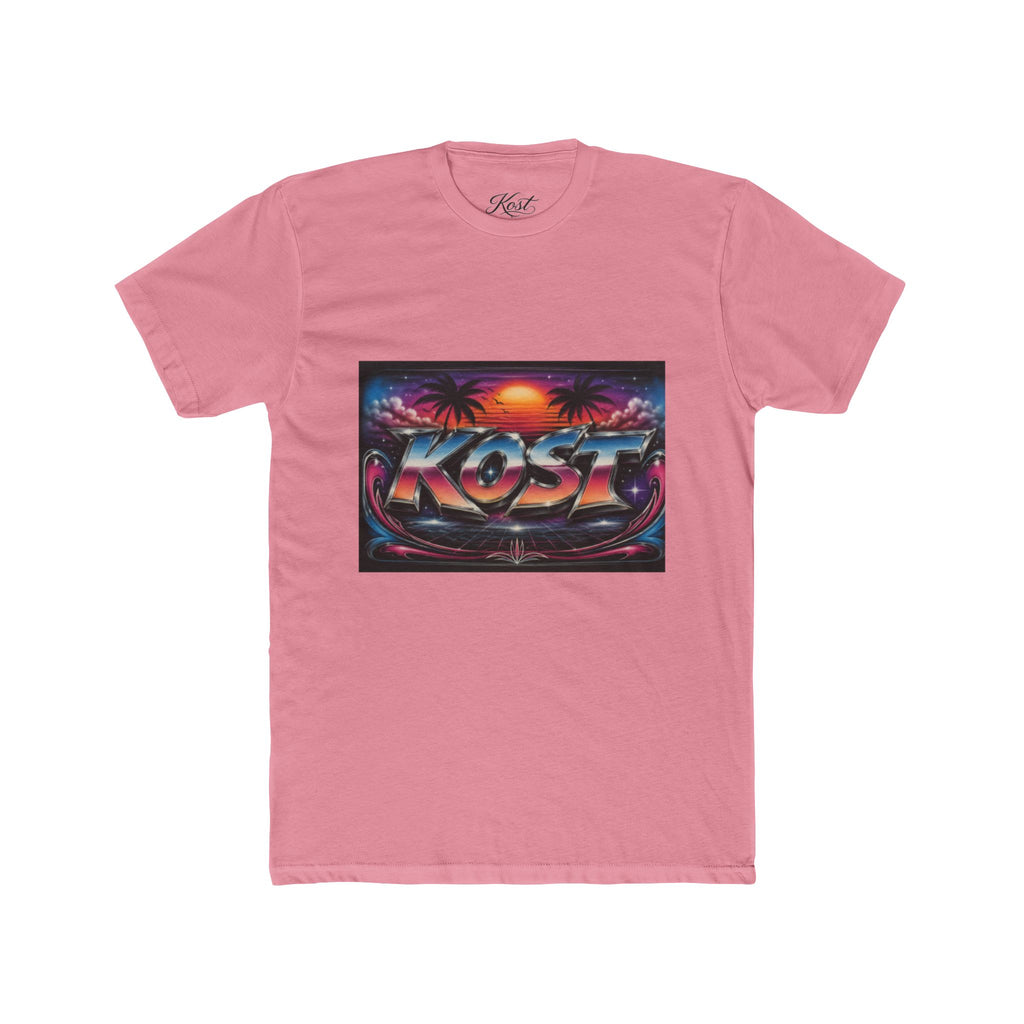KOST Retro Sunset Tee — 80s Vaporwave Beach Graphic T-Shirt