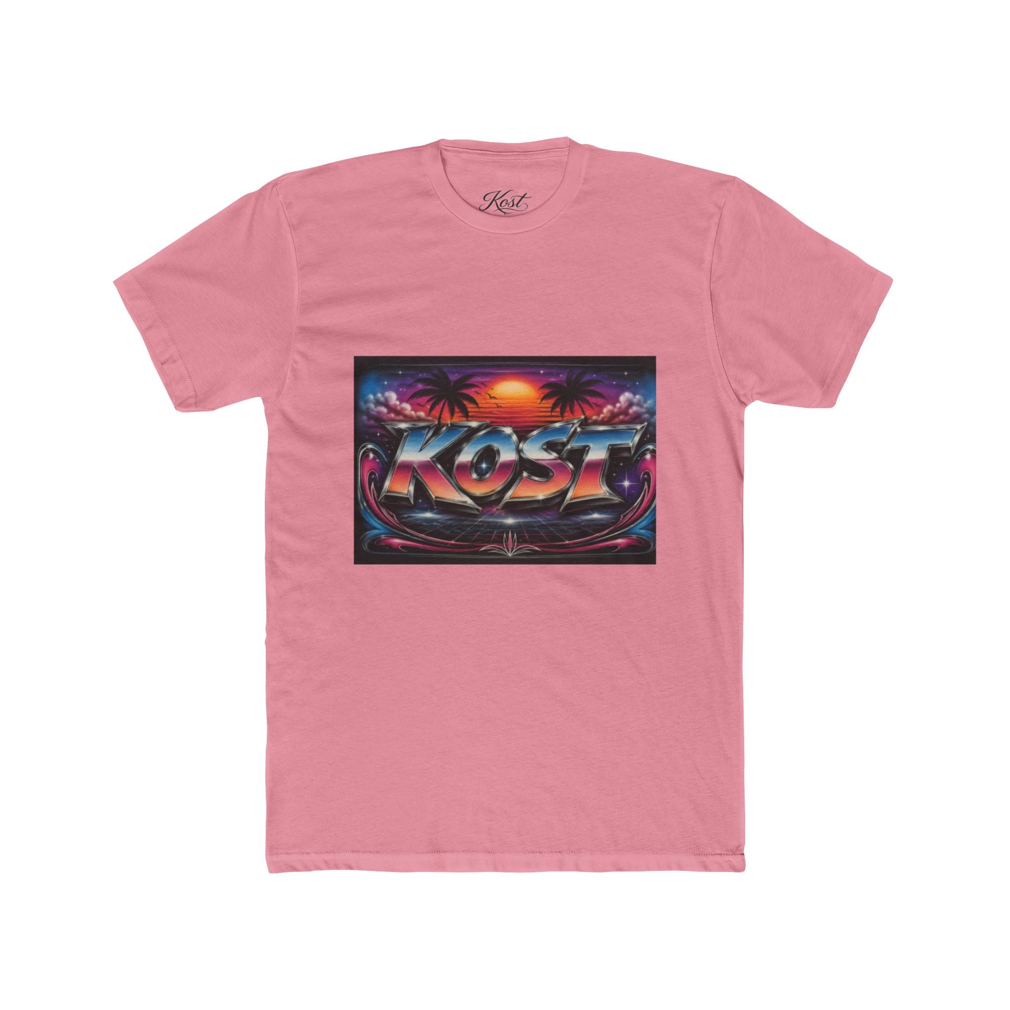 KOST Retro Sunset Tee — 80s Vaporwave Beach Graphic T-Shirt