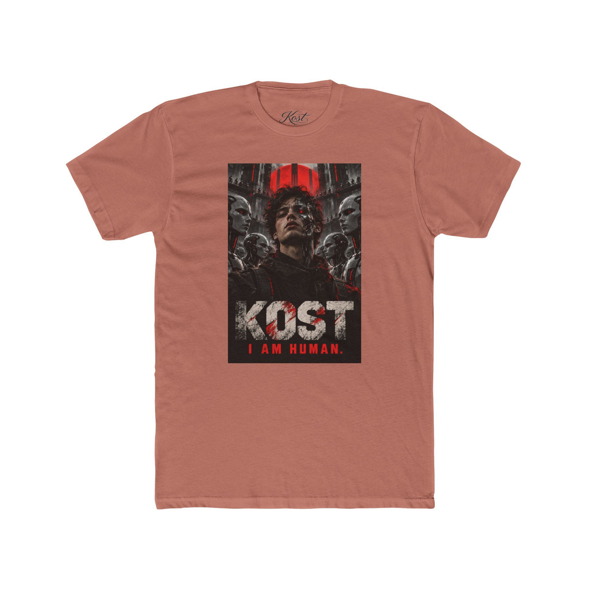 KOST "I Am Human" Graphic Tee — Dark Sci‑Fi Horror Movie Shirt