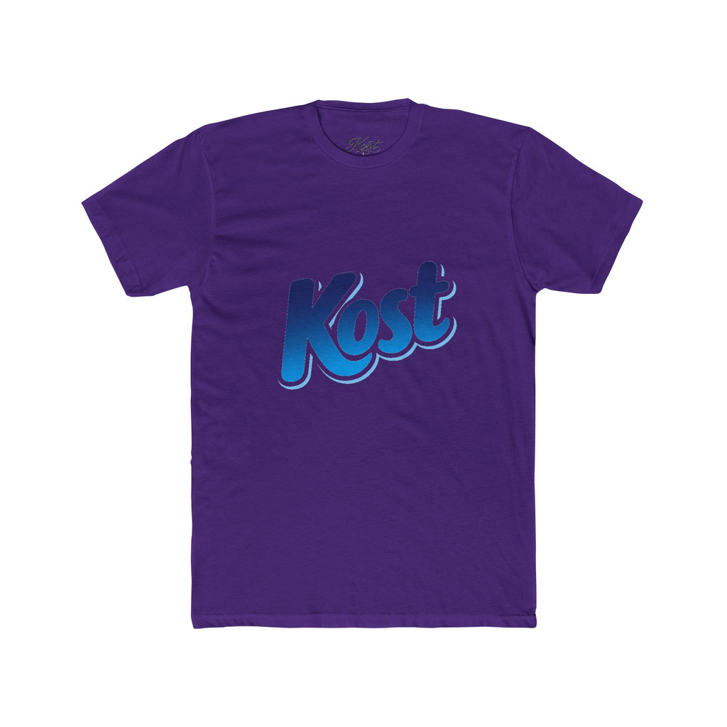Kost Logo Tee — Retro Blue Script Graphic T-Shirt