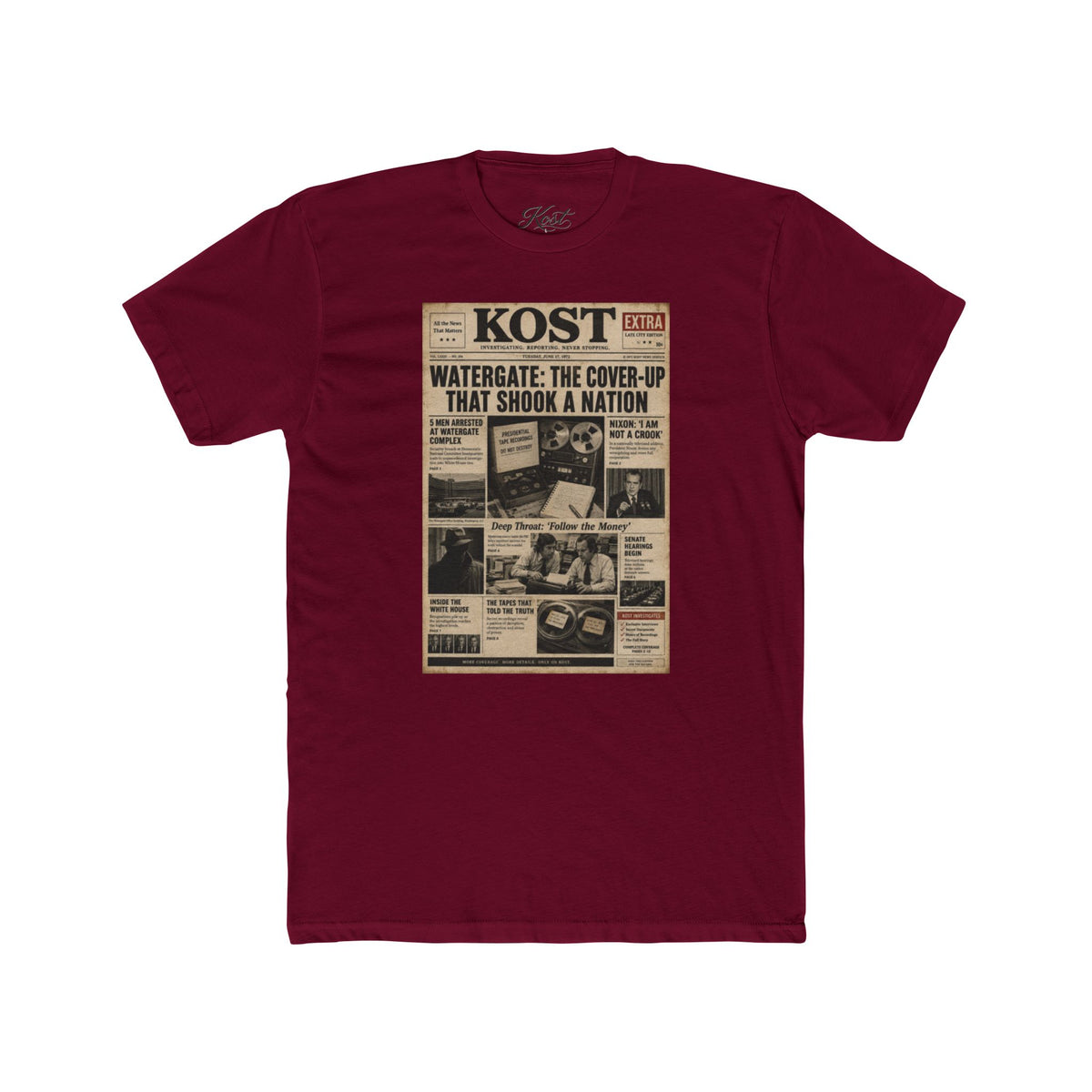 Watergate Front Page T‑Shirt — Vintage Newspaper Graphic Tee