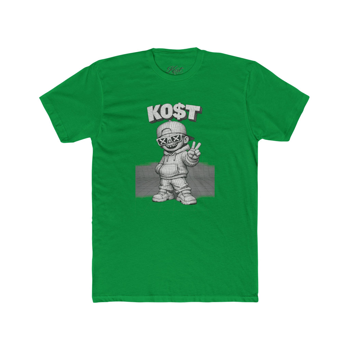 KOST Street Character Tee — Retro Hip-Hop Skull Graphic T-Shirt