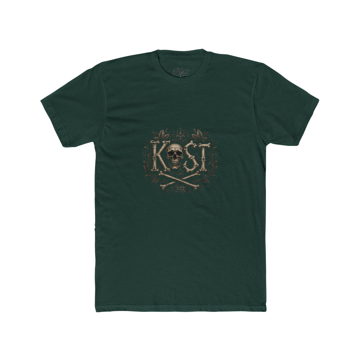 Skull & Crossbones Floral Crew Tee - KOST Vintage Graphic T-Shirt