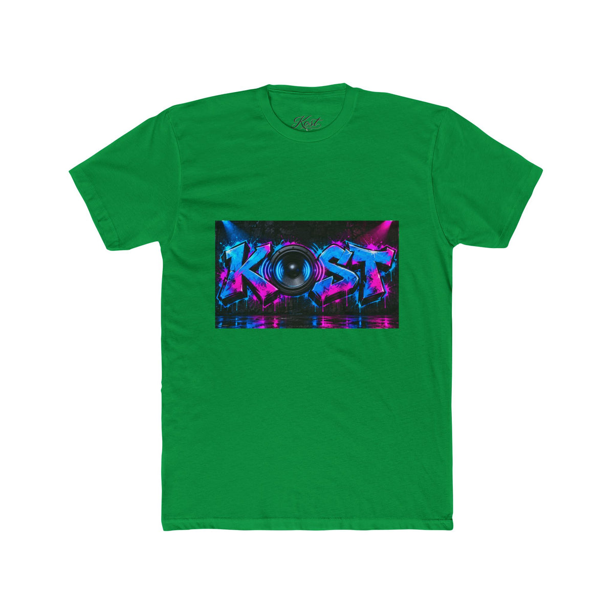 KOST Neon DJ Speaker Graphic T‑Shirt — Retro Vaporwave Music Tee