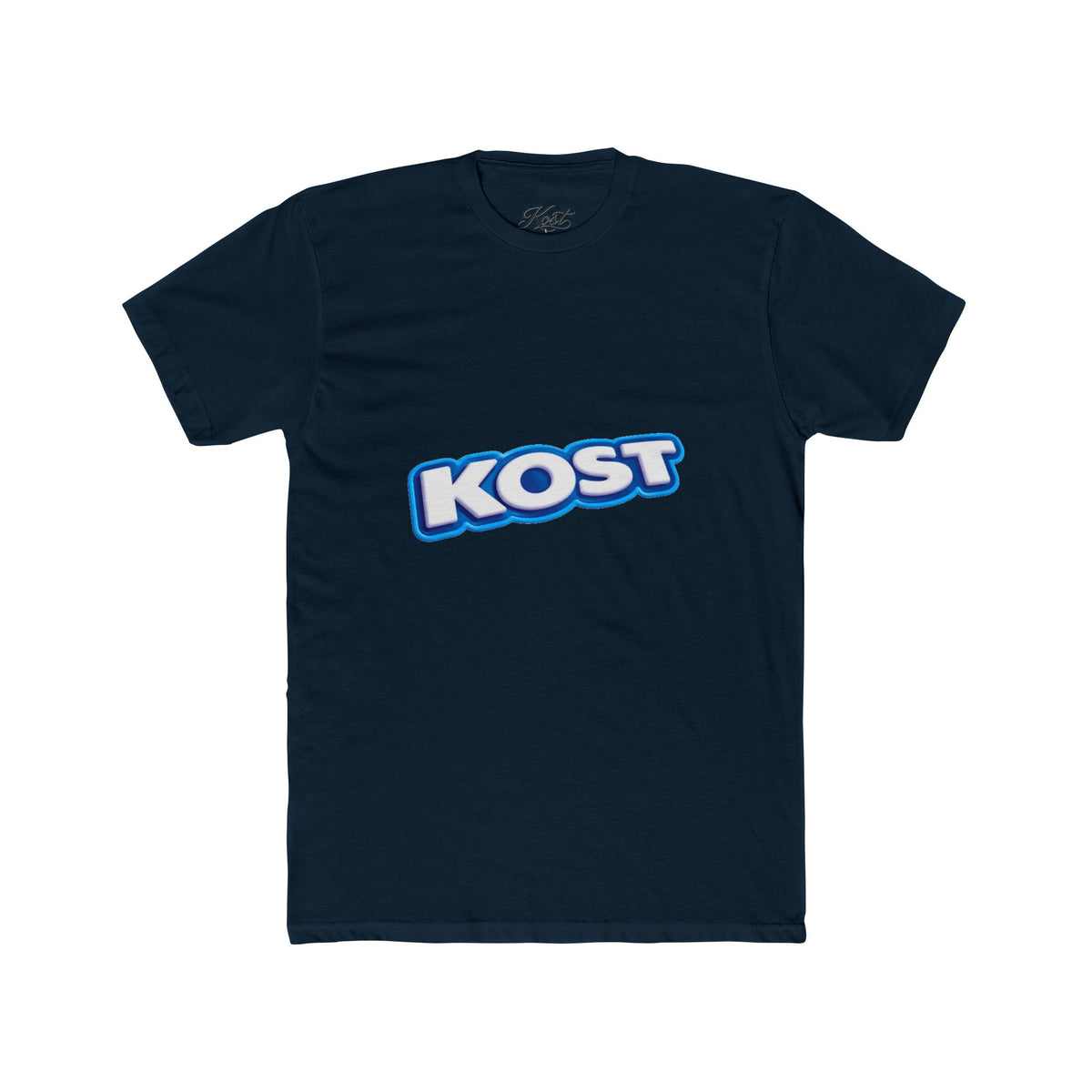 KOST Logo Tee — Retro Blue Gradient Graphic T-Shirt