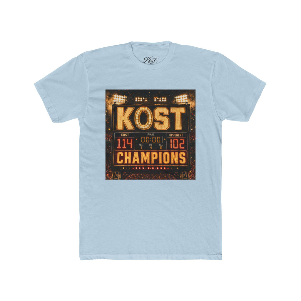 KOST Champions Basketball Scoreboard Tee – '114-102' Victory Shirt