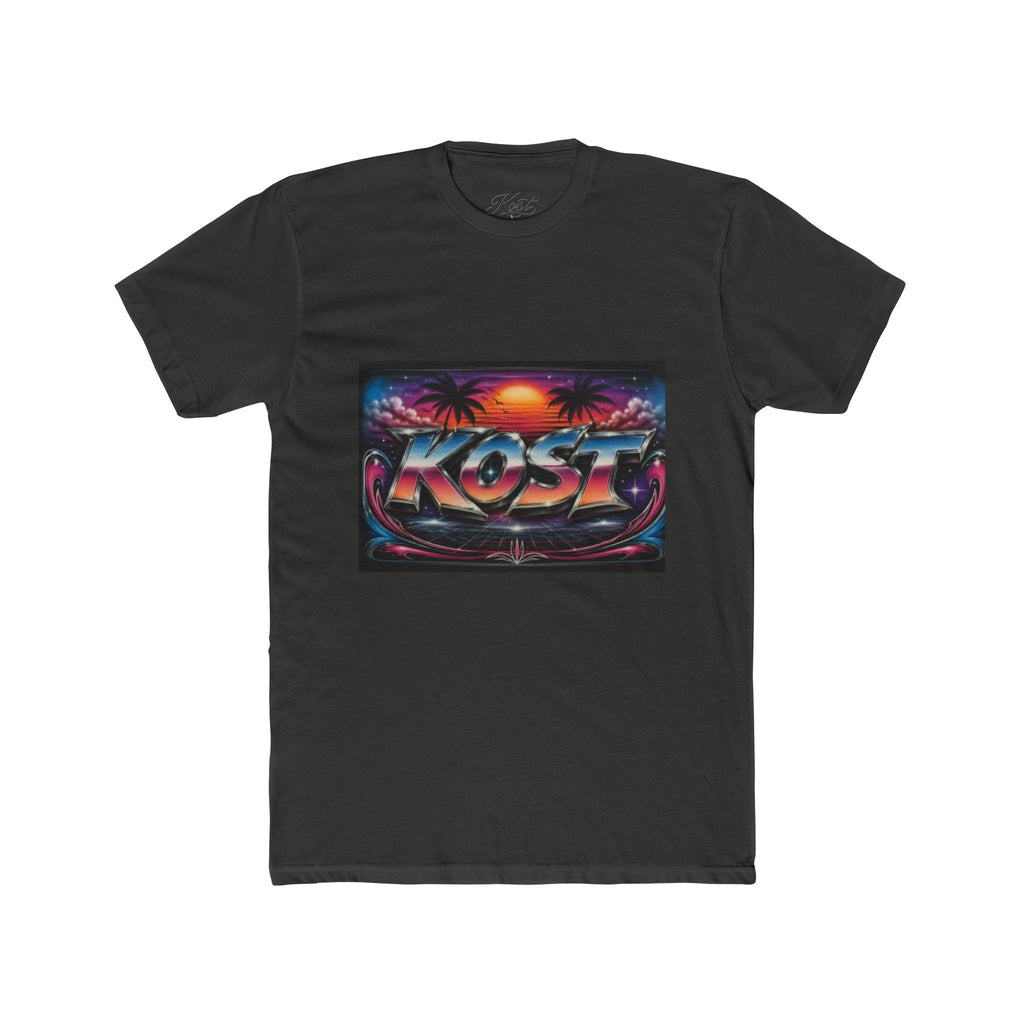 KOST Retro Sunset Tee — 80s Vaporwave Beach Graphic T-Shirt