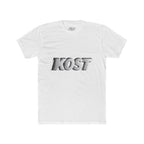 KOST 3D Metallic Logo Tee — White Graphic Crewneck T-Shirt