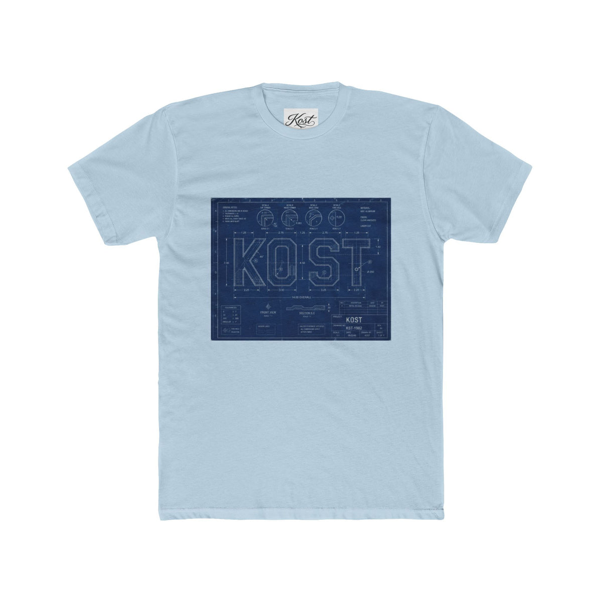 Blueprint Crew Tee — KOST Technical Graphic T-Shirt