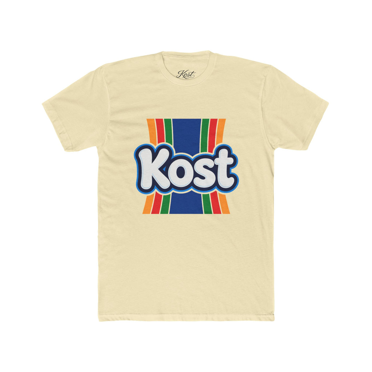 Kost Retro Stripe Tee — Vintage Colorblock Logo T-Shirt