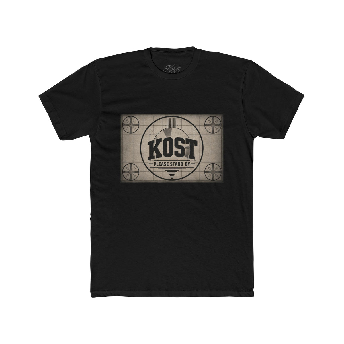 KOST Vintage Test Pattern Tee — "Please Stand By" Retro TV Graphic Shirt