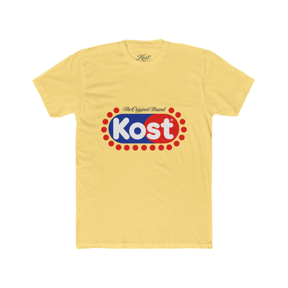 Kost Logo Tee — Retro Red & Blue Graphic T-Shirt
