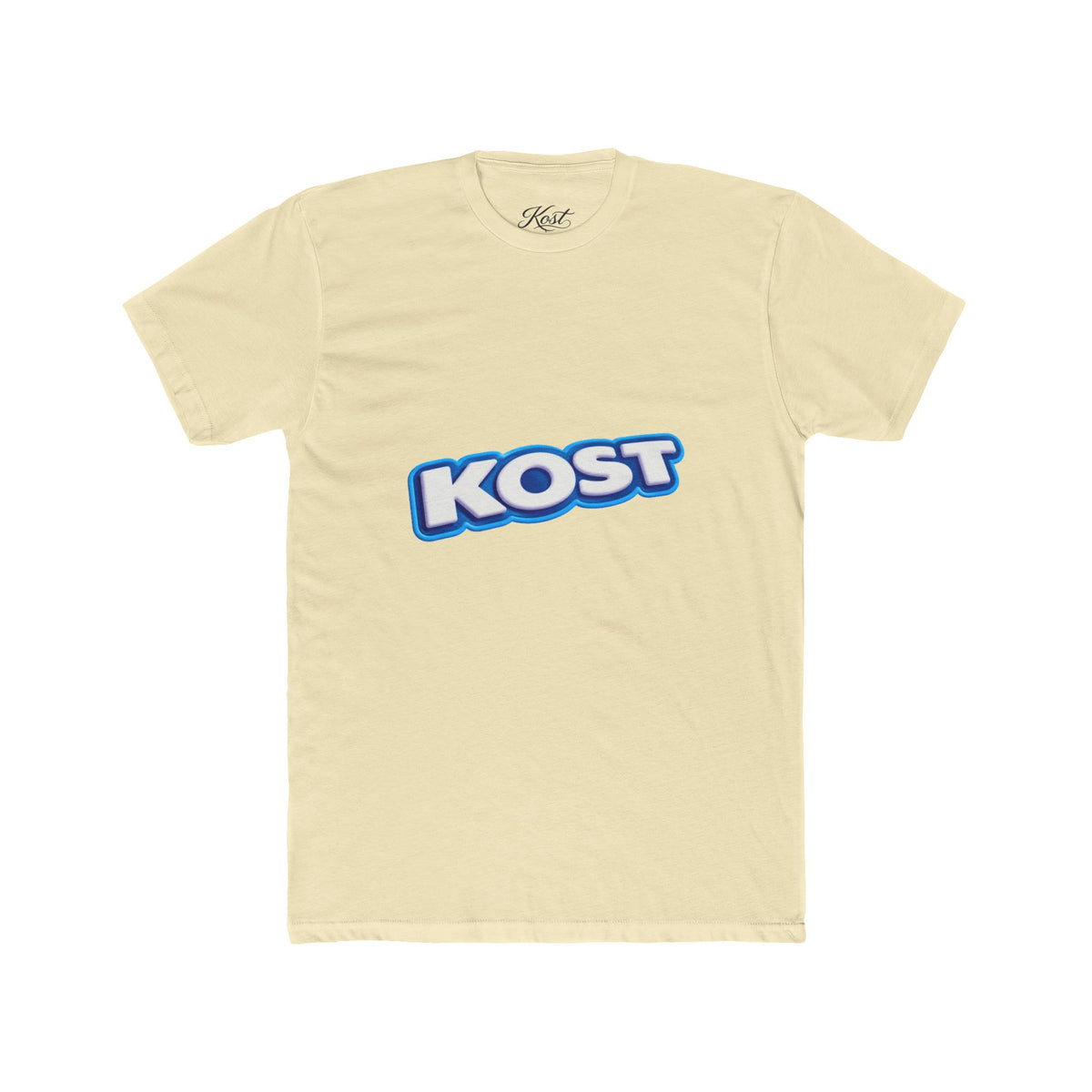KOST Logo Tee — Retro Blue Gradient Graphic T-Shirt