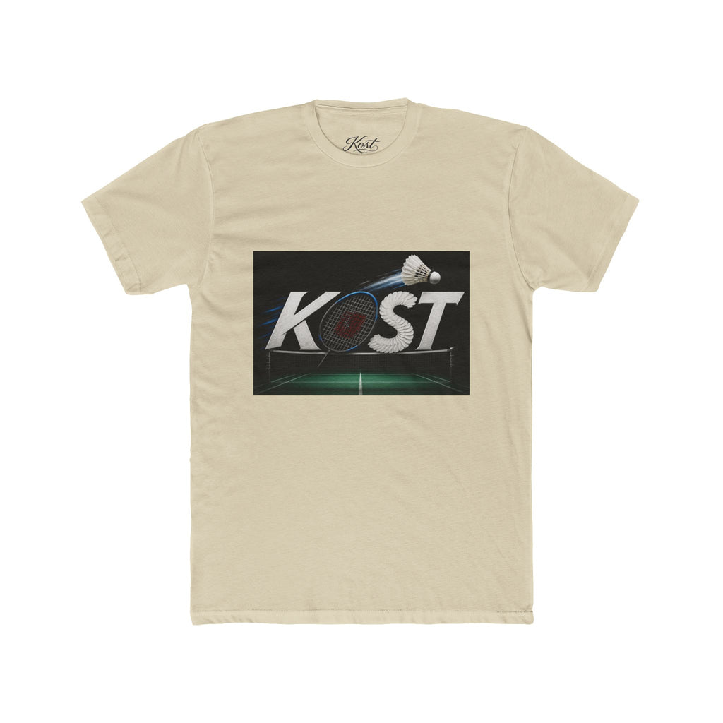 Badminton KOST Graphic Tee — Shuttlecock Court Logo T-Shirt