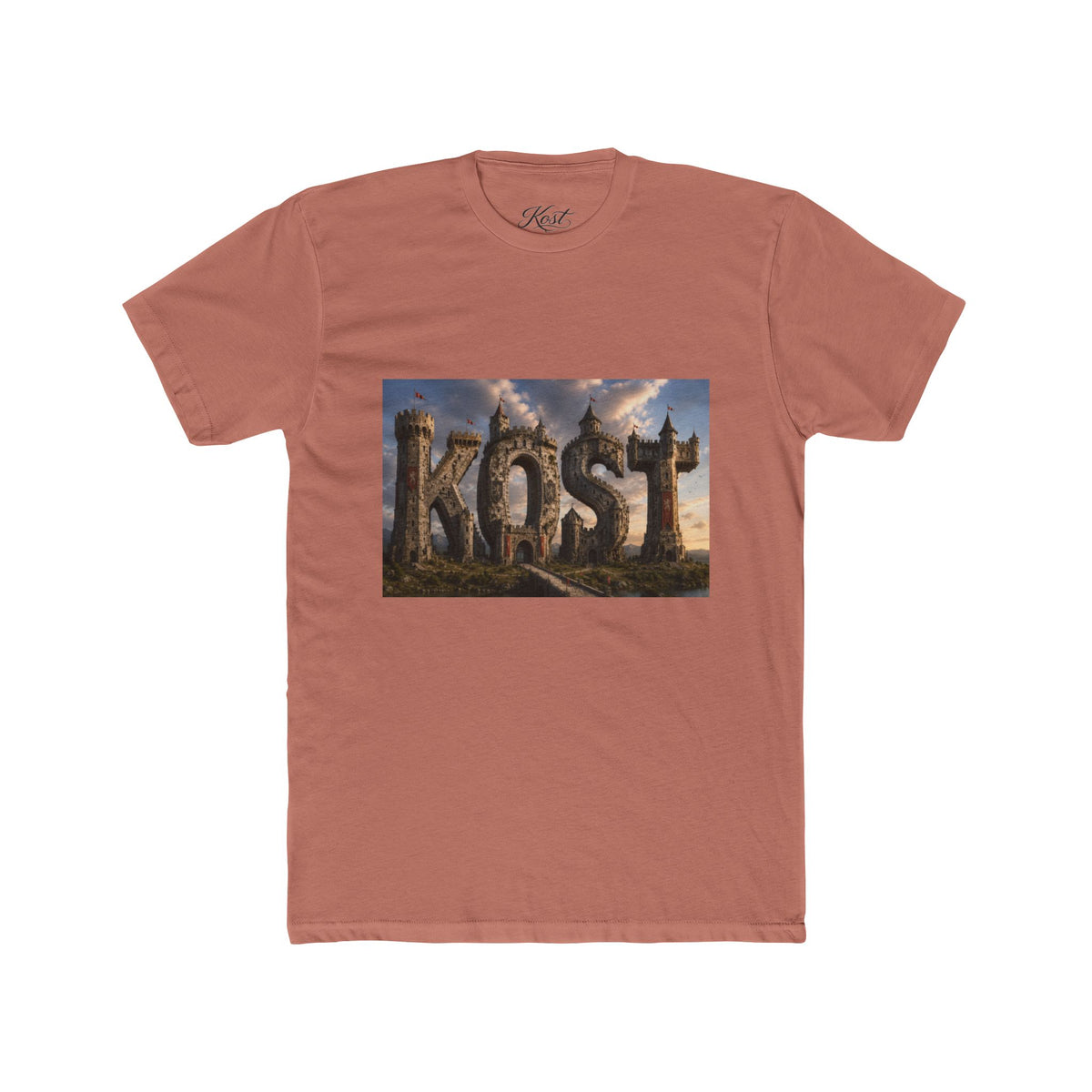 KOST Fantasy Stone Logo Tee — Epic Castle Adventure Graphic T-Shirt