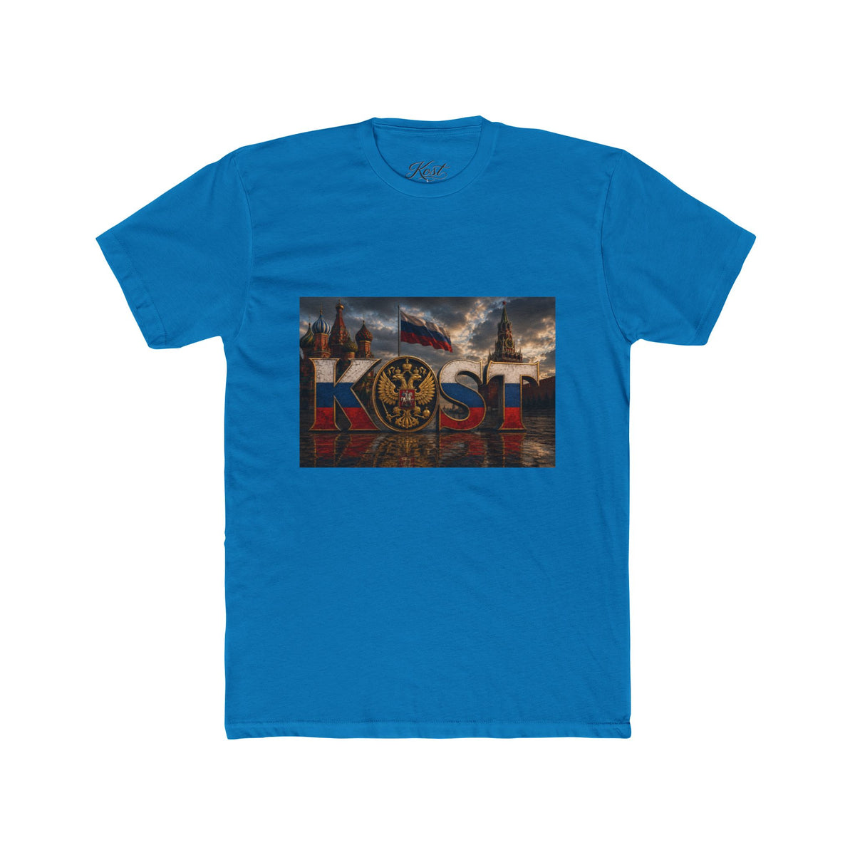 Russia Skyline Graphic Tee — Moscow Cityscape with Double-Headed Eagle