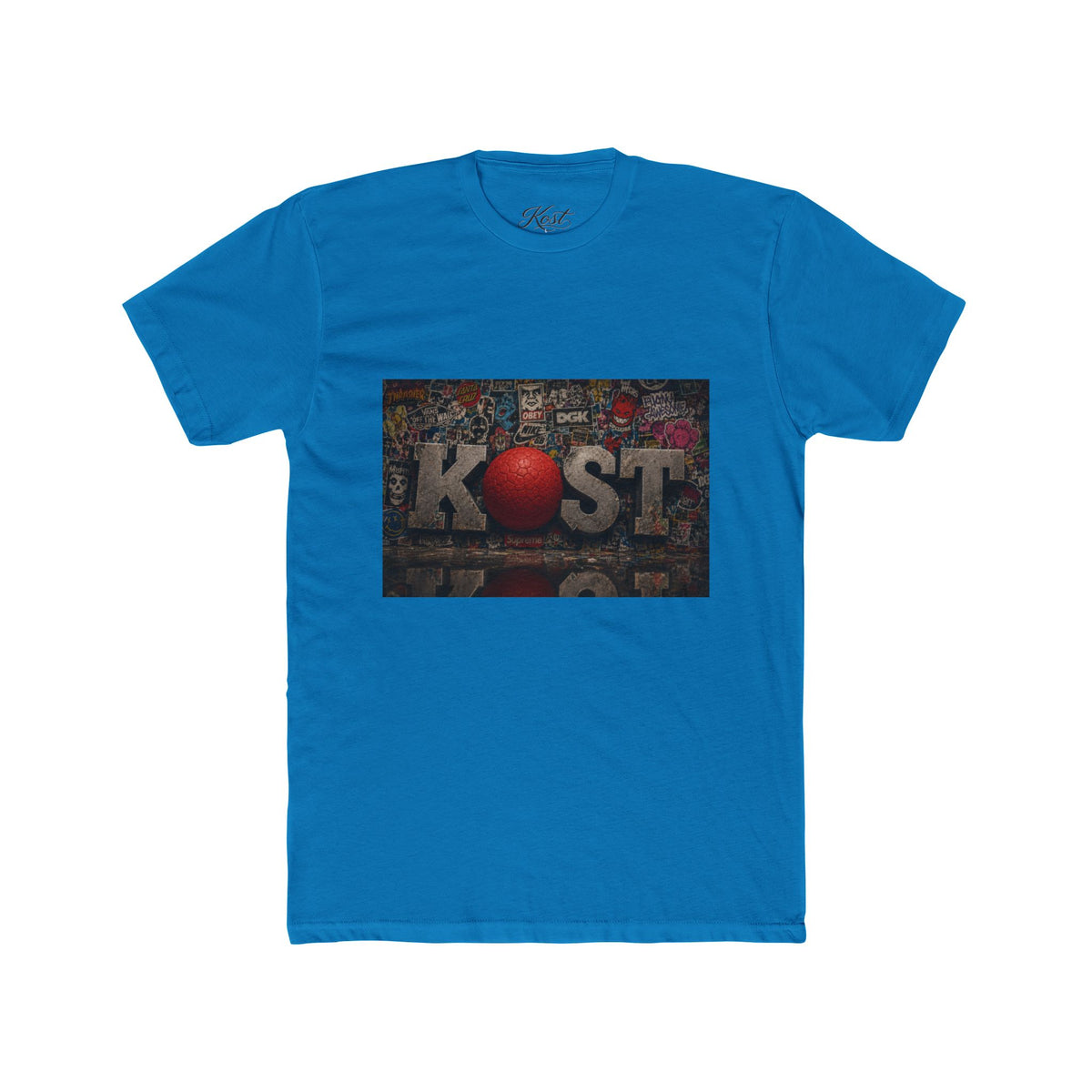 KØST Vintage Sticker Collage Tee — Red Heart Logo Graphic T‑Shirt