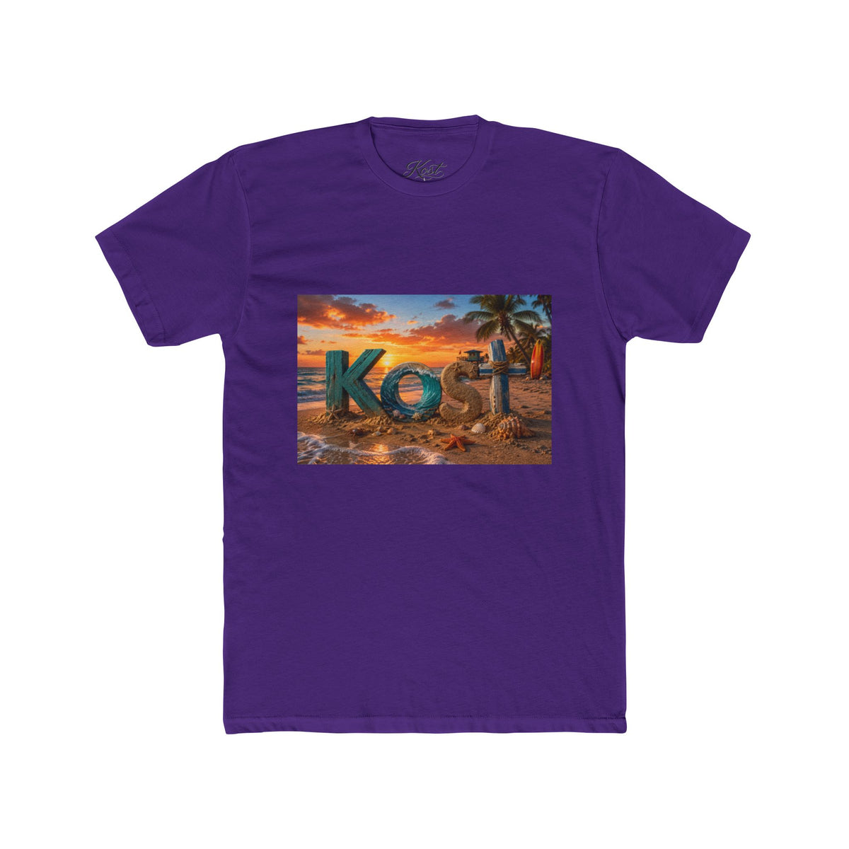 T-Shirt — 'Kost' Tropical Beach Sunset Graphic Tee