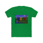 KOST Minecraft-Style Graphic Tee — Colorful Block Letter Landscape Shirt