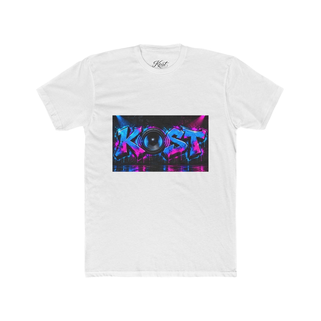 KOST Neon DJ Speaker Graphic T‑Shirt — Retro Vaporwave Music Tee