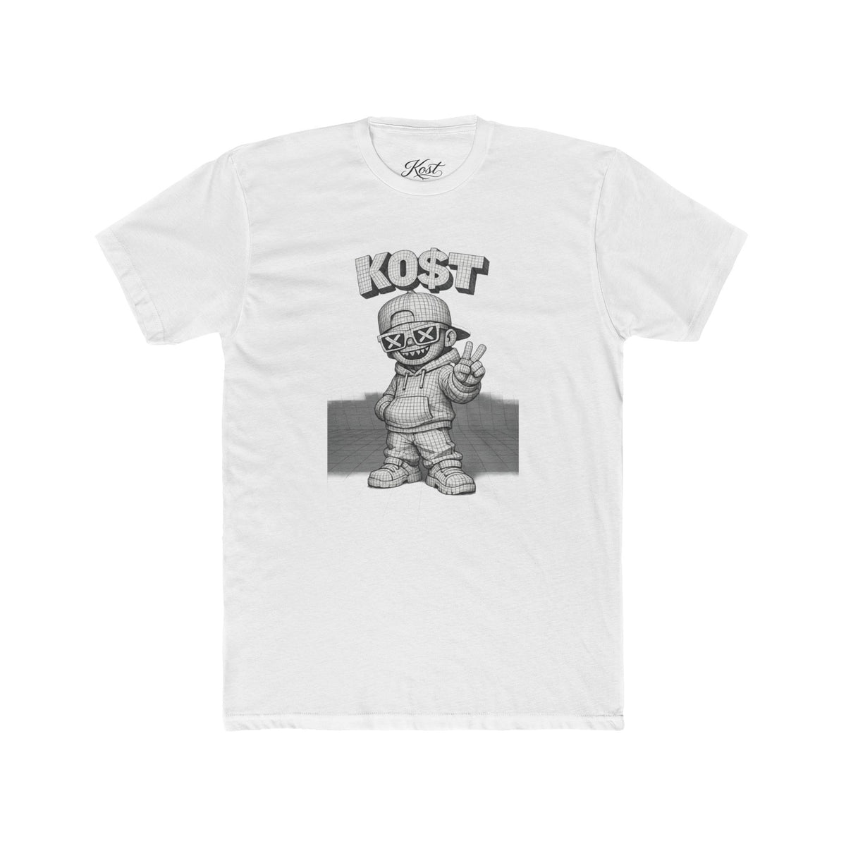 KOST Street Character Tee — Retro Hip-Hop Skull Graphic T-Shirt