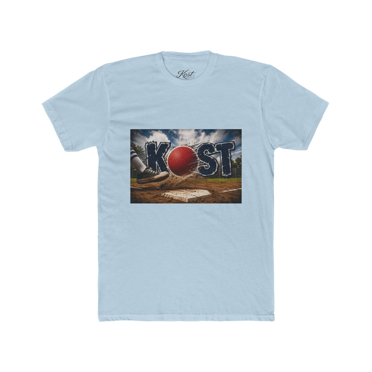 Baseball Field Graphic Tee — 'KOST' with Red Ball