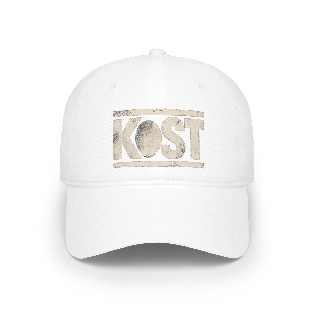 KOST Vintage Logo Baseball Cap — Distressed Red Low Profile Hat