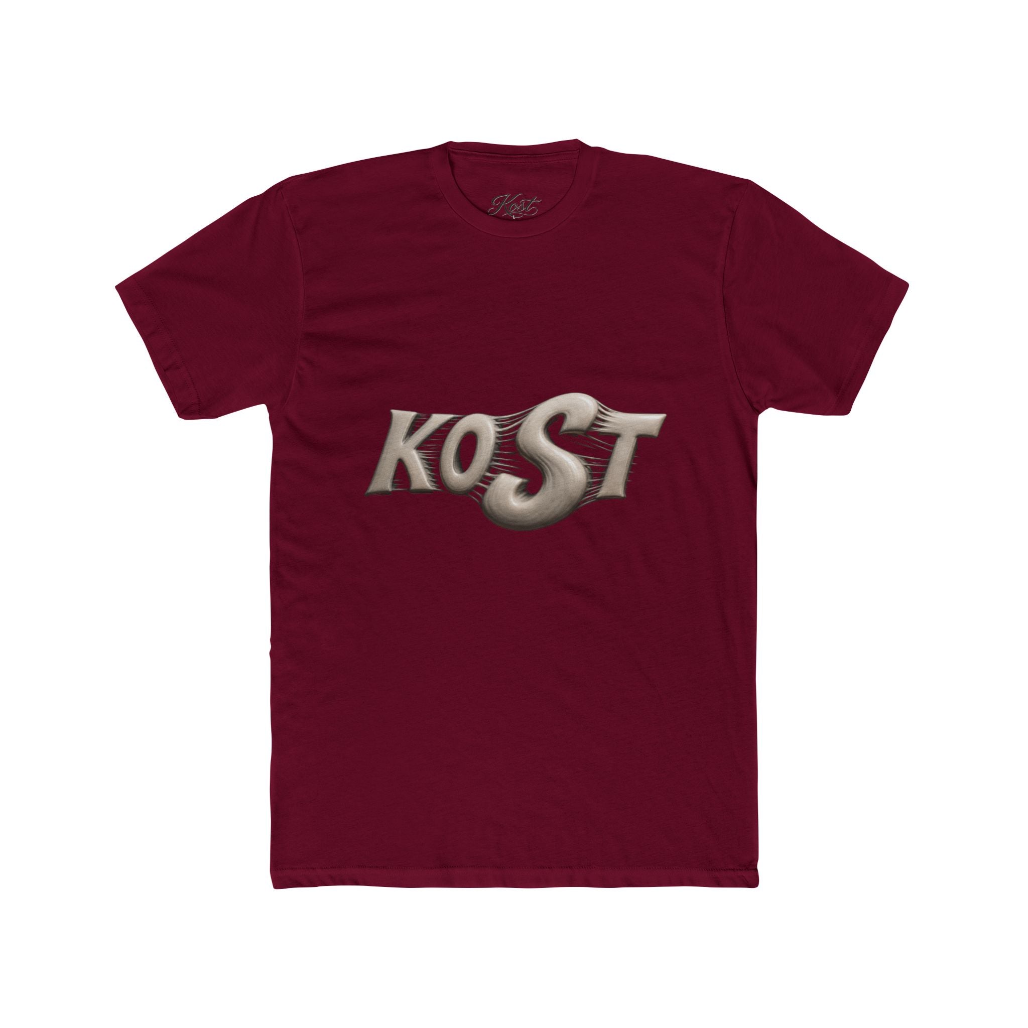 KOST Metallic Logo Tee - Retro Chrome Graphic T-Shirt
