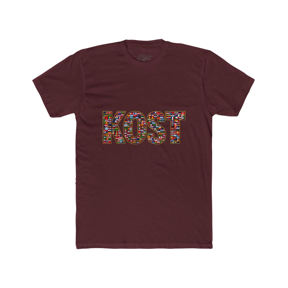 KOST Mosaic Lettered Tee — Colorful Graphic Crewneck T‑Shirt