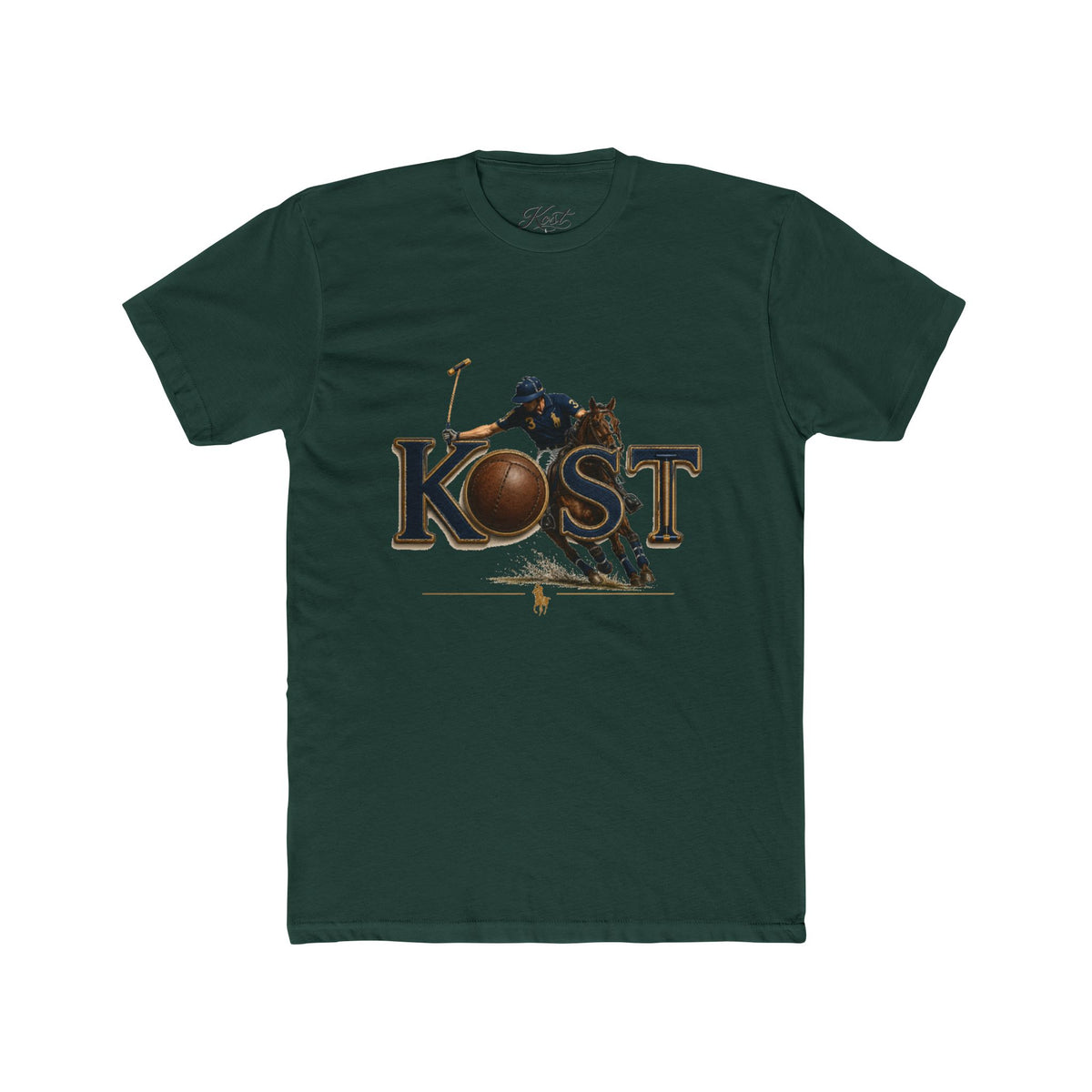 Polo Player 'KOST' Graphic Tee — Vintage Equestrian Polo Shirt