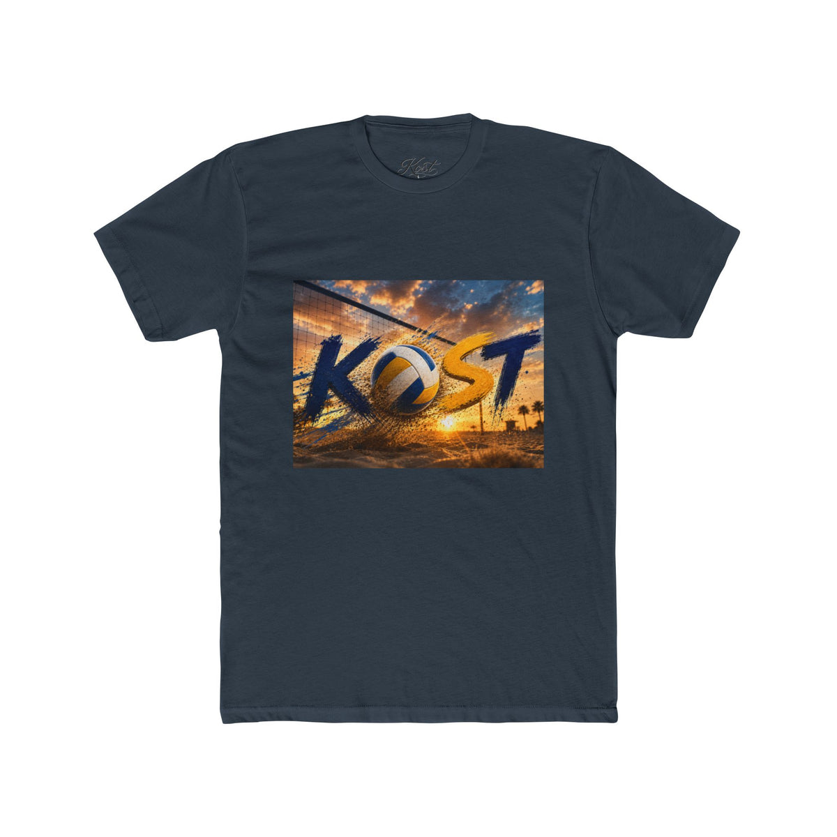 KOST Sunset Palm Tee — Vintage Radio Call Letters Beach T-Shirt
