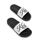 Men’s Slide Sandals with Gothic Calligraphy Design
