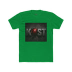 KOST Logo T-Shirt — Distressed Metallic Text with Red Orb Graphic