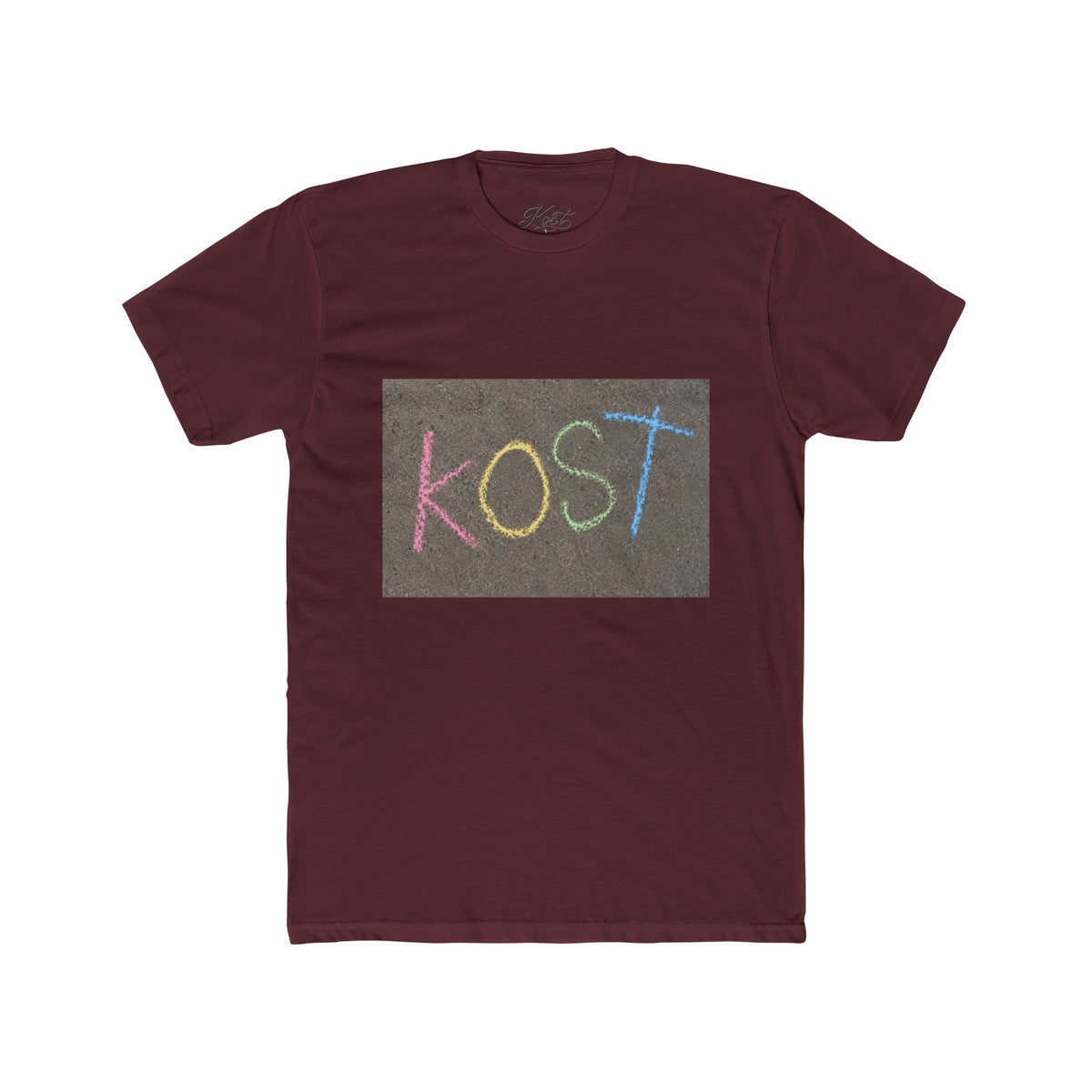 KOST Chalkboard Tee — Colorful Handwritten Graphic T-Shirt