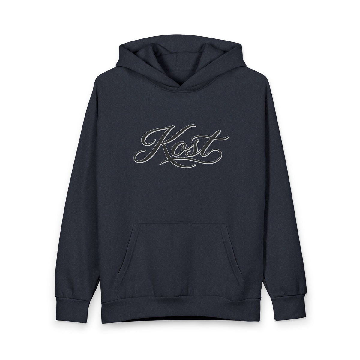 Kost Script Hoodie — Minimalist Script Pullover Hoodie