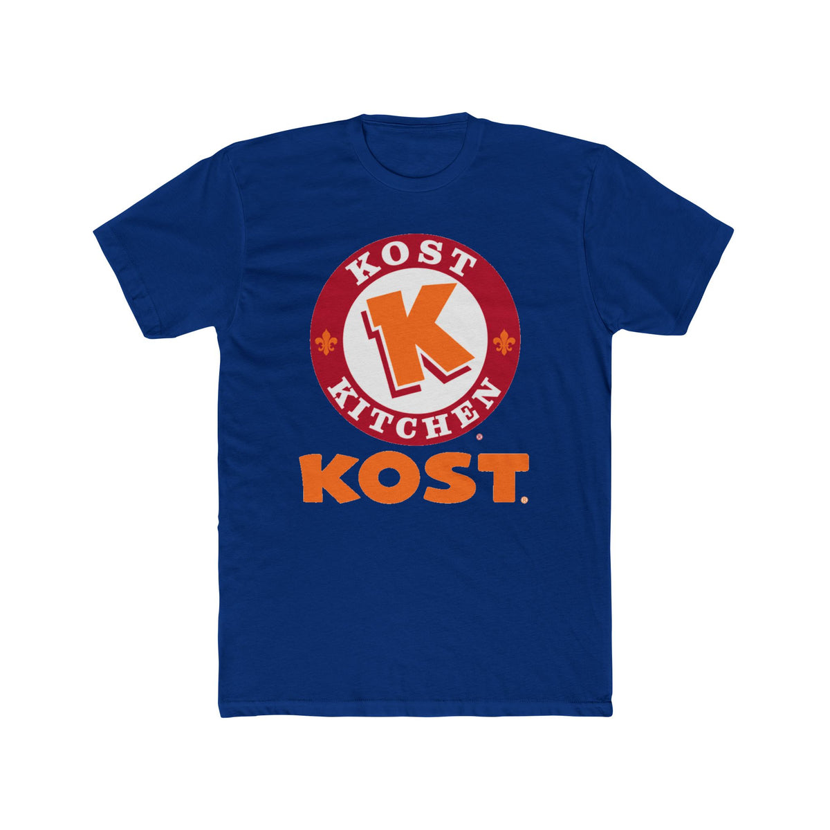 T-Shirt — Kost Kitchen Logo Tee (KOST) | Retro Orange & Red Restaurant Shirt