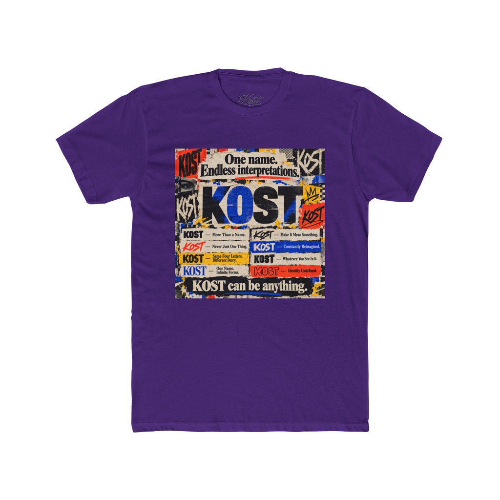 KOST Vintage Patchwork Tee — 'KOST' Collage Graphic Cotton T-Shirt