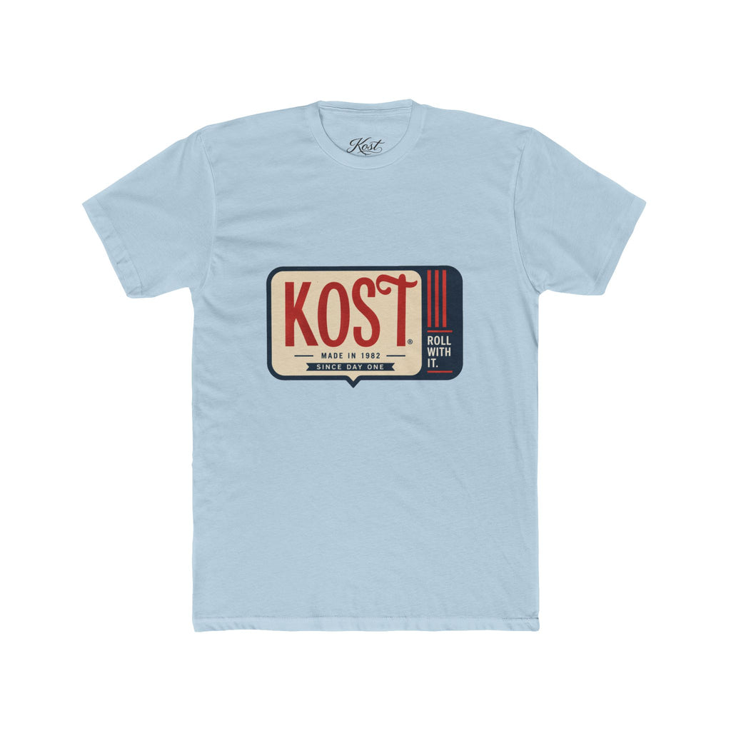Kost Retro Speech Bubble Tee — "KOST" Vintage Radio Logo T-Shirt