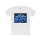 Cloud Glow T‑Shirt — 'KOST' Neon Blue Cloud Graphic Tee